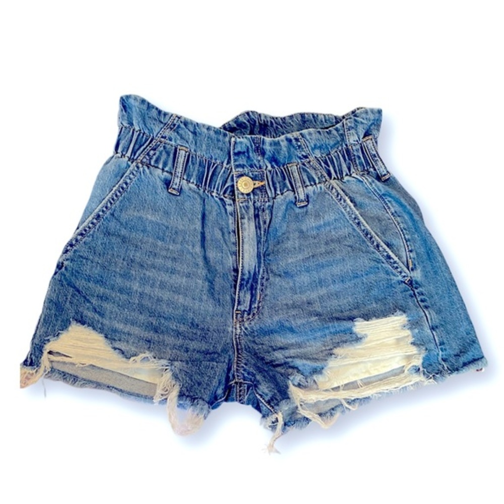 American eagle distressed mom shorts
